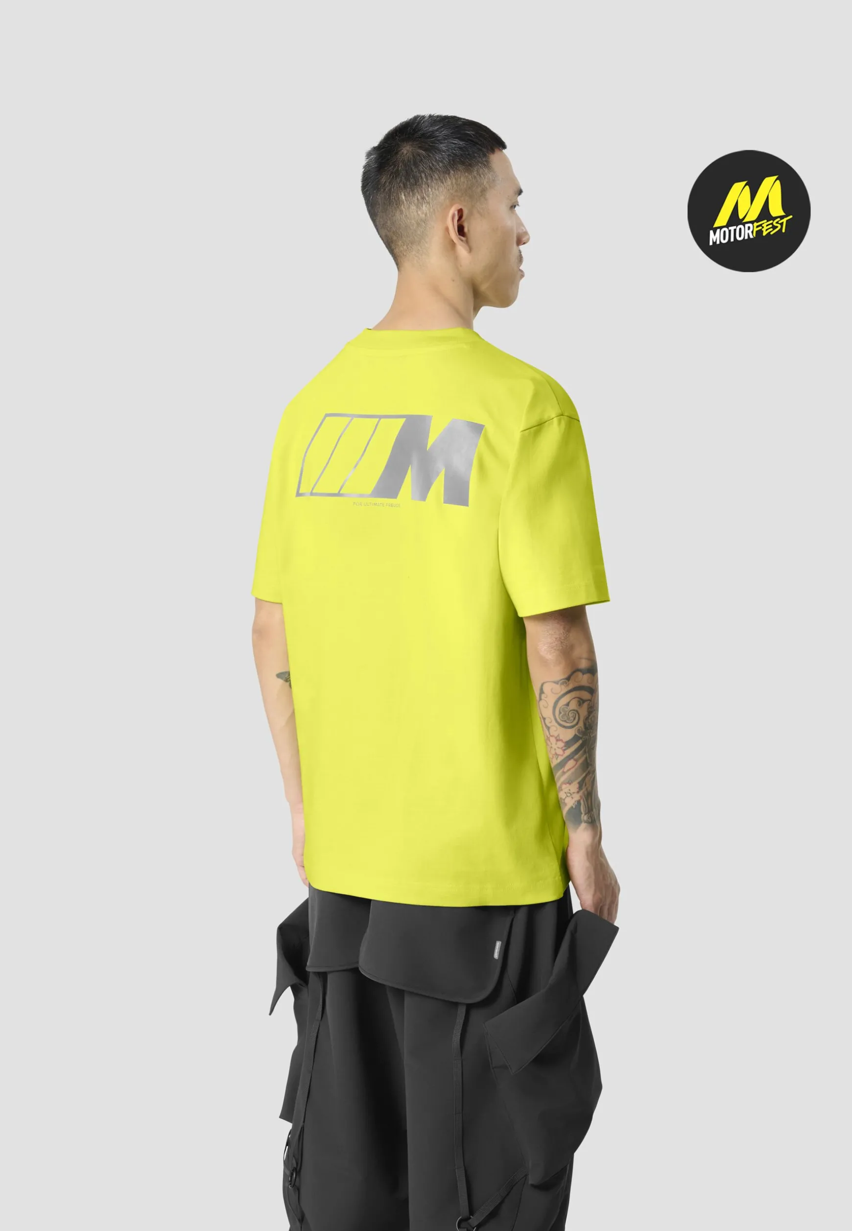 Online BMW Lifestyle BMW M Reverse Oversized T-Shirt Reflektierend neon yellow